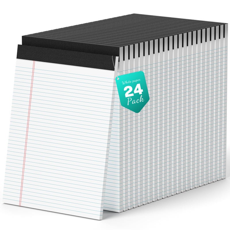 AILZFEI 720 Sheets Legal Pads 8.5 x 11 College Ruled White Paper Note Pads 24 Pack Clear Print Writing Pads 8x11 Legal Pads Narrow Ruled Pads of Paper - Image 1